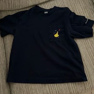 Belle navy blue pocket t